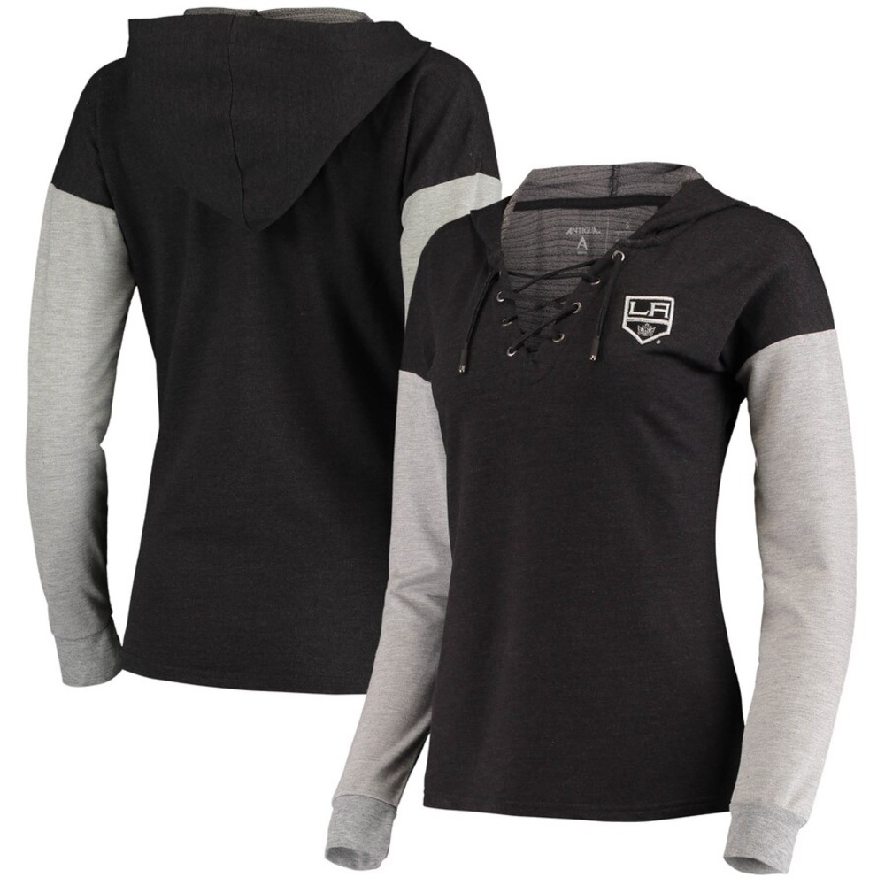 NHL LA Kings Lace Up Long Sleeve Pullover